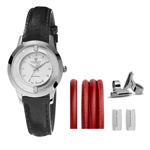 Collect ur 334SWBL + Rød Watch Cord set - Christina Jewelry & Watches